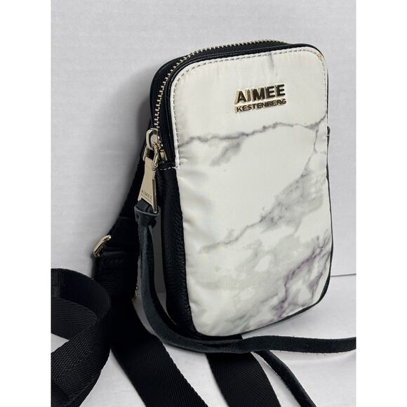 Aimee Kestenberg Mini Crossbody Bag Marble gray and white Pattern - Picture 3 of 8